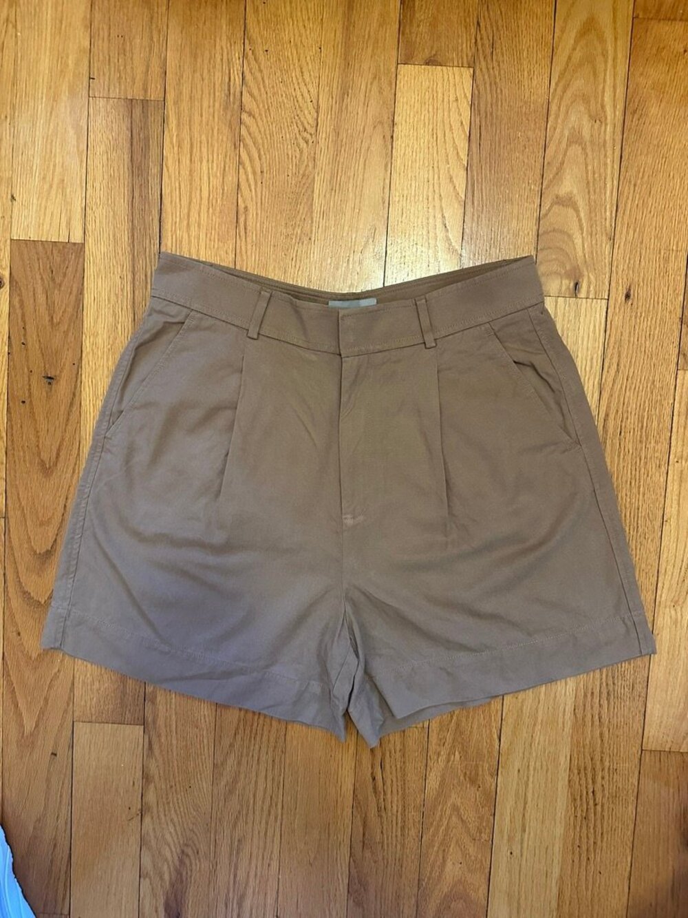Everlane Pleated Tailored Shorts tan khaki - Size 14